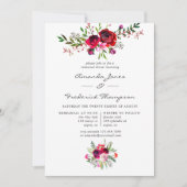 秋の秋の結婚式リハーサルディナー 招待状 (正面)