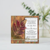 秋の秋の結婚式招待 招待状 (スタンド正面)