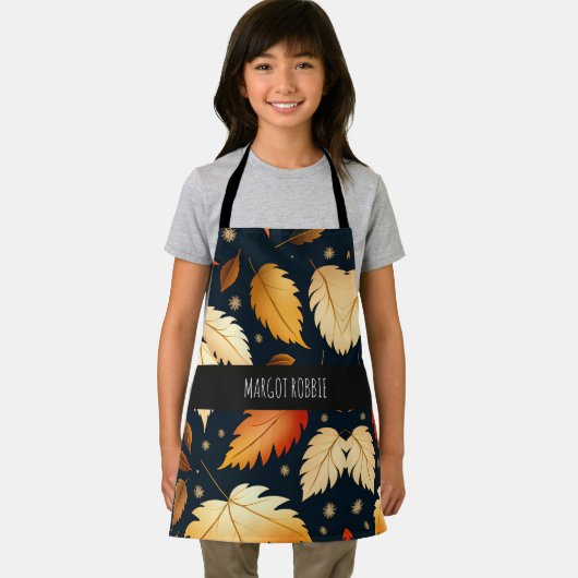 秋の秋の落離れちレトロ模様 エプロン (インサイチュ)