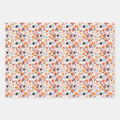 秋の秋の葉かぼちゃハロウィーンテーマ ラッピングペーパーシート (正面3)