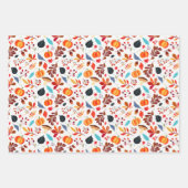 秋の秋の葉かぼちゃハロウィーンテーマ ラッピングペーパーシート (正面2)