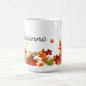 秋の秋の葉のかえでのコーヒー・マグ コーヒーマグカップ (中央)