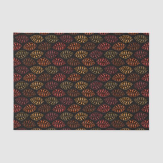 秋の秋の葉パターン 薄葉紙 (正面)