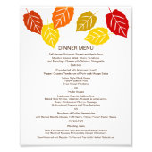 秋の秋の葉秋のフレーミング用テーブルメニュー フォトプリント            (正面)