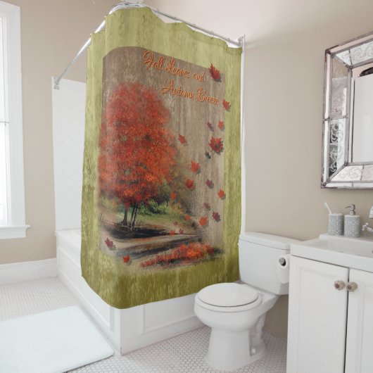 秋の秋の葉秋の景色 シャワーカーテン (インサイチュ)