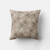 秋の秋の葉葉の茶色の格子模様 クッション (裏面)