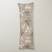 秋の秋の葉葉の茶色の格子模様 ボディピロー (裏面 (縦))