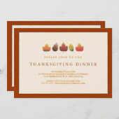 秋の秋の降り注ぐ葉ズ 招待状 (正面/裏面)