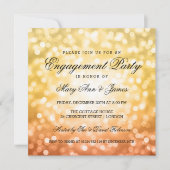 秋の秋の《写真》ぼけ味ライト婚約パーティ 招待状 (正面)