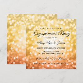 秋の秋の《写真》ぼけ味ライト婚約パーティ 招待状