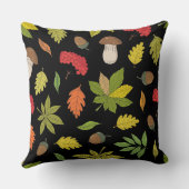 秋の秋もみじの葉のキノコ型 クッション (裏面)