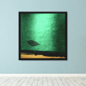 秋の秋インプレッション金ゴールド絵画ブラック キャンバスプリント (インサイチュ (ウッドフロア))