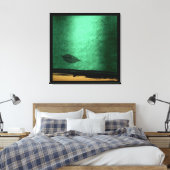 秋の秋インプレッション金ゴールド絵画ブラック キャンバスプリント (インサイチュ (寝室))