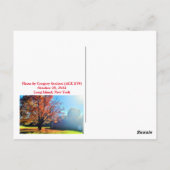 秋の秋インロングアイランドニューヨーク ポストカード (裏面)