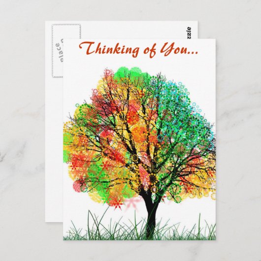 秋の秋ウィムシー自然に精通した運命のギフト ポストカード (正面/裏面)