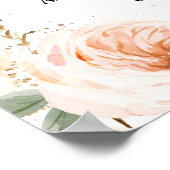 秋の秋ウォーターカラーフラワーウェルカム結婚ズ ポスター (角)