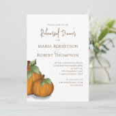 秋の秋エレガントパンプキンズキュートリハーサルディナー 招待状 (スタンド正面)