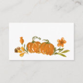 秋の秋カボチャの本ベビー水彩用 エンクロージャーカード (裏面)