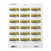 秋の秋カボチャパッチハーベストファームビジネス ラベル (フルシート)