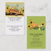 秋の秋カボチャパッチハーベストファームビジネス 名刺 (正面/裏面)