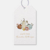 秋の秋カボチャパーソナライズされたンのギフトの名前 ギフトタグ (正面)