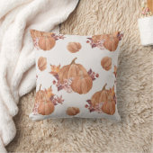 秋の秋カボチャフローラウォーターカラー クッション (ブランケット)