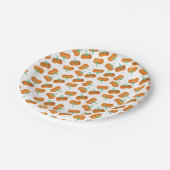 秋の秋カボチャ模様オレンジ ペーパープレート (アングル)