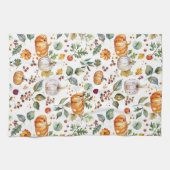 秋の秋カボチャ&離れキッチンズ | ホリディ キッチンタオル (横)