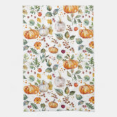 秋の秋カボチャ&離れキッチンズ | ホリディ キッチンタオル (縦)