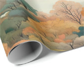 秋の秋カラフルツリーNo2 ラッピングペーパー (ロールコーナー)