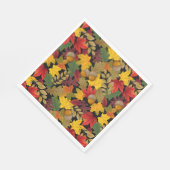 秋の秋カラフル葉の スタンダードランチョンナプキン (角)