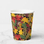 秋の秋カラフル葉の 紙コップ (裏面)