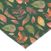 秋の秋カラフル葉1フォレストグリーン ロングテーブルランナー (コーナー)