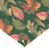 秋の秋カラフル葉2ダークフォレストグリーン ロングテーブルランナー (コーナー)