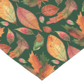 秋の秋カラフル葉3ダークフォレストグリーン ロングテーブルランナー (コーナー)