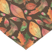 秋の秋カラフル葉3チョコレートブラウン ロングテーブルランナー (コーナー)