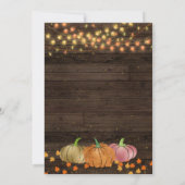 秋の秋カントリ素朴ー誕生日 招待状 (裏面)