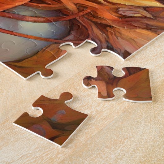 秋の秋クイーン女神ファンタジーアート ジグソーパズル (側面)