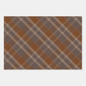 秋の秋クラシックヴィンテージプレイドタータンチェックパターン ラッピングペーパーシート (正面)