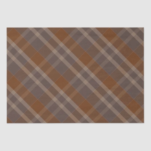 秋の秋クラシックヴィンテージ格子状タータンチェックパターン 薄葉紙 (正面)