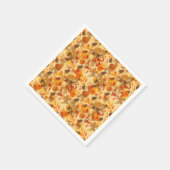 秋の秋コージーカントリーボタニカルナプキン スタンダードカクテルナプキン (角)