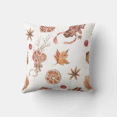 秋の秋シトラススターアニスシナモンウォーターカラー クッション (裏面)