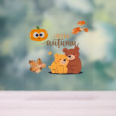 秋の秋シャツ、感謝祭シャツ、秋かぼちゃ アクリルサイン (ニュートラル)