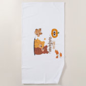 秋の秋シャツ、感謝祭シャツ、秋かぼちゃ ビーチタオル (正面)