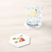 秋の秋シャツ、感謝祭シャツ、秋かぼちゃ ペーパーコースター (インサイチュ)