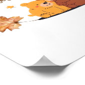 秋の秋シャツ、感謝祭シャツ、秋かぼちゃ ポスター (角)