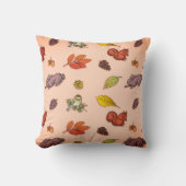 秋の秋シーズンのパターン、動物の自然トレンド クッション (正面)