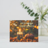 秋の秋シーニムマボンキャンドルカンプキン シーズンポストカード (スタンド正面)