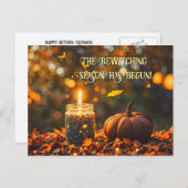 秋の秋シーニムマボンキャンドルカンプキン シーズンポストカード (正面/裏面)