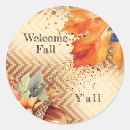 秋の秋シール ラウンドシール